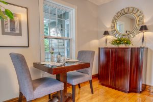 Table for two in dining room at Craigleith Manor Boutique bed and breakfast