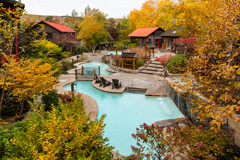 Fall view of spa